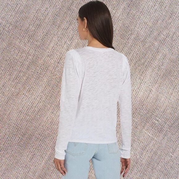 Goldie Long Sleeve Puff Shoulder Tee - Picture 7 of 7